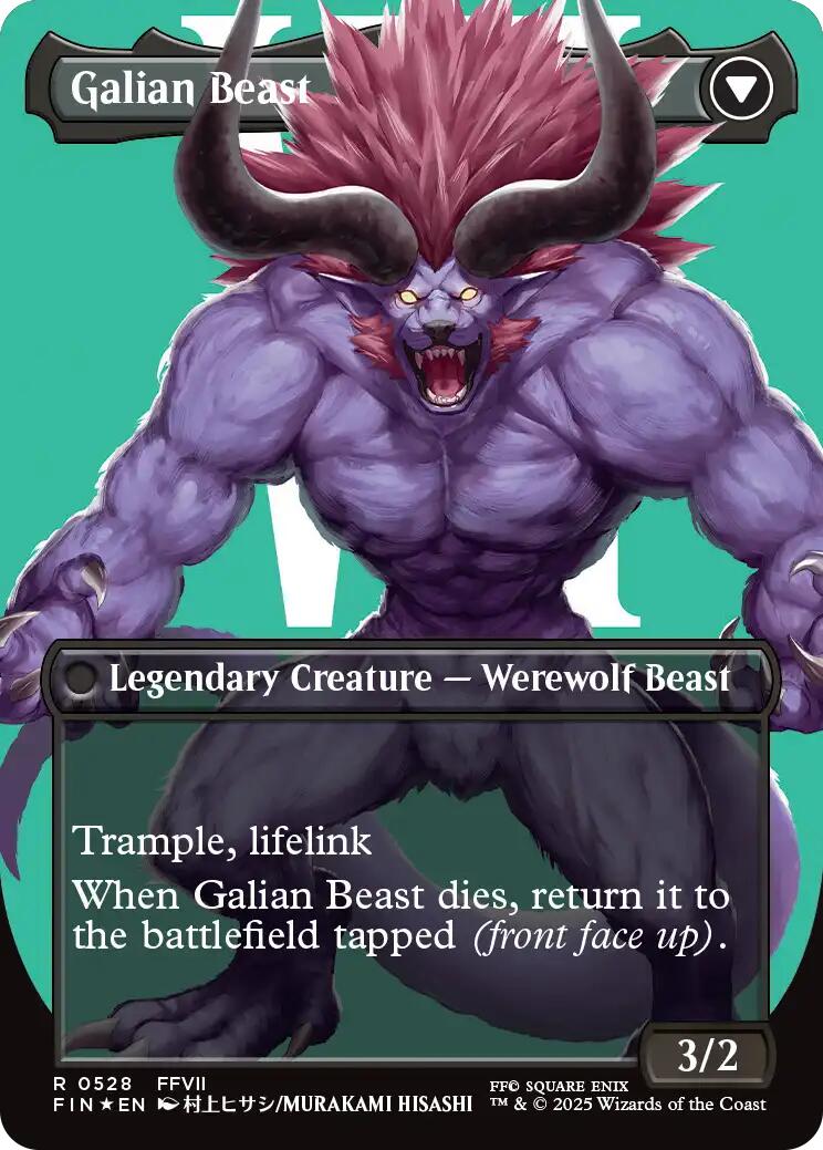 Vincent Valentine // Galian Beast (Borderless) (Surge Foil) [FINAL FANTASY] | Good Games North