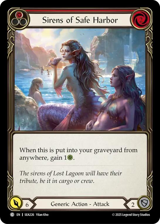 Sirens of Safe Harbor (Red) [SEA226] (High Seas)  Rainbow Foil | Good Games North