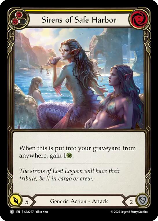Sirens of Safe Harbor (Yellow) [SEA227] (High Seas)  Rainbow Foil | Good Games North