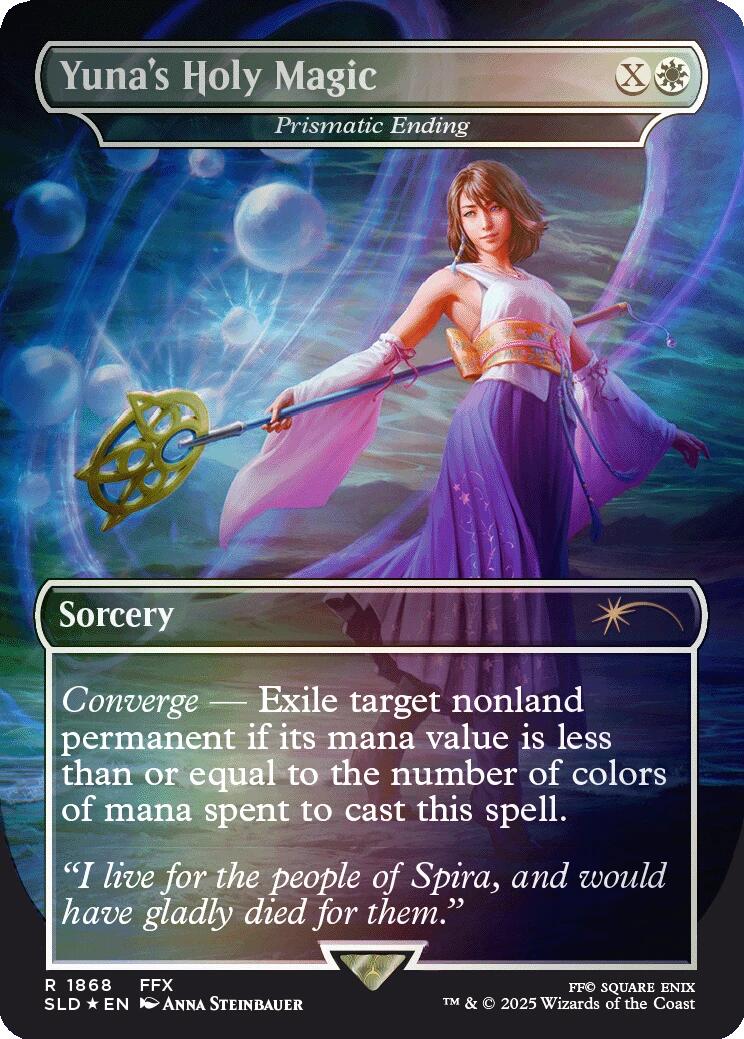 Yuna's Holy Magic - Prismatic Ending (Rainbow Foil) [Secret Lair Drop Series] | Good Games North