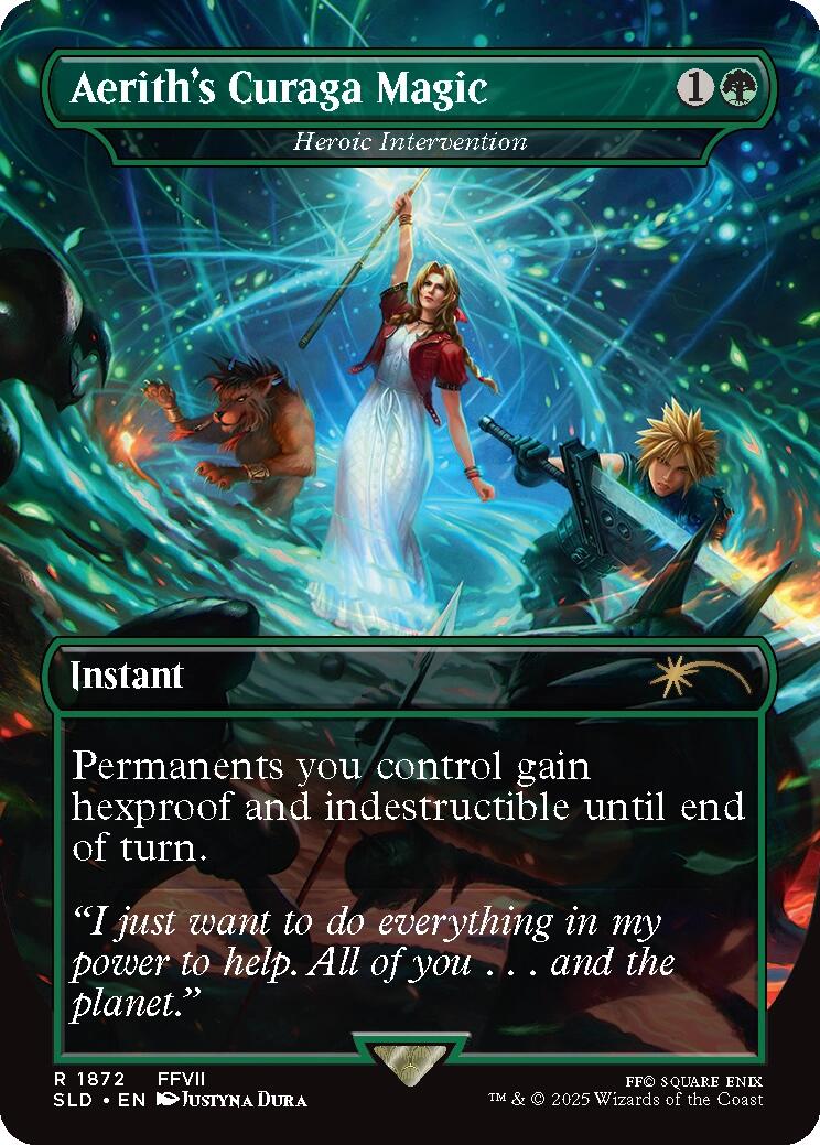 Aerith's Curaga Magic - Heroic Intervention [Secret Lair Drop Series] | Good Games North