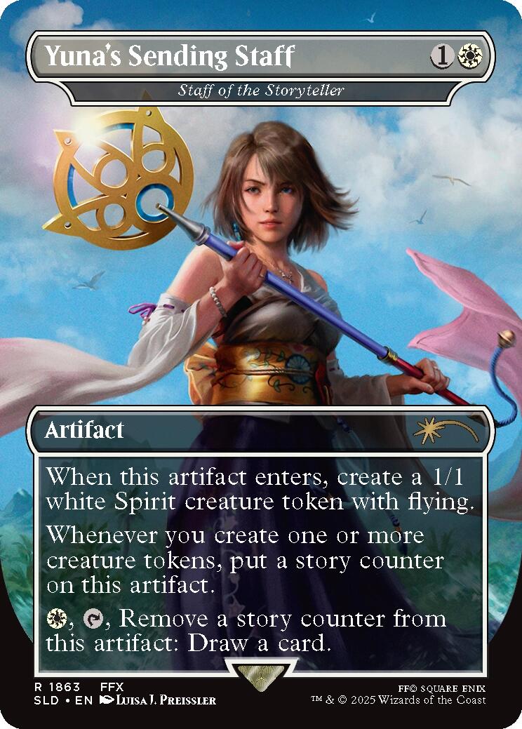Yuna's Sending Staff - Staff of the Storyteller [Secret Lair Drop Series] | Good Games North
