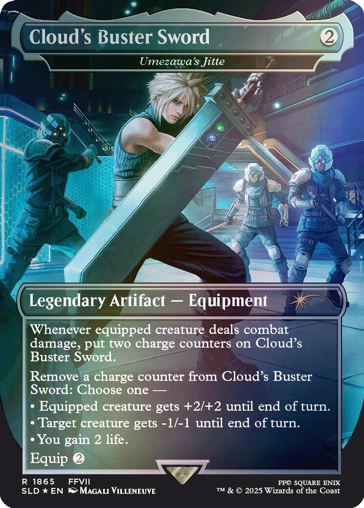 Cloud's Buster Sword - Umezawa's Jitte (Rainbow Foil) [Secret Lair Drop Series] | Good Games North