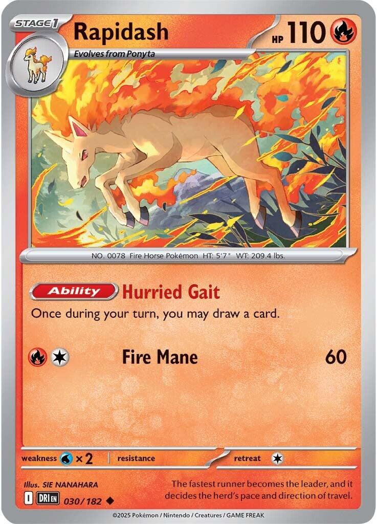 Rapidash (030/182) [Scarlet & Violet: Destined Rivals] | Good Games North