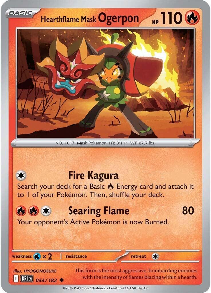 Hearthflame Mask Ogerpon (044/182) [Scarlet & Violet: Destined Rivals] | Good Games North