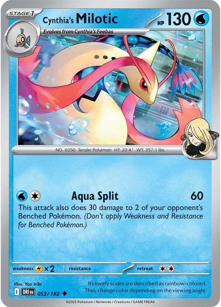 Cynthia's Milotic (053/182) [Scarlet & Violet: Destined Rivals] | Good Games North