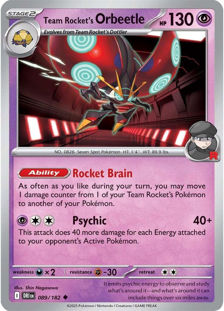 Team Rocket's Orbeetle (089/182) [Scarlet & Violet: Destined Rivals] | Good Games North