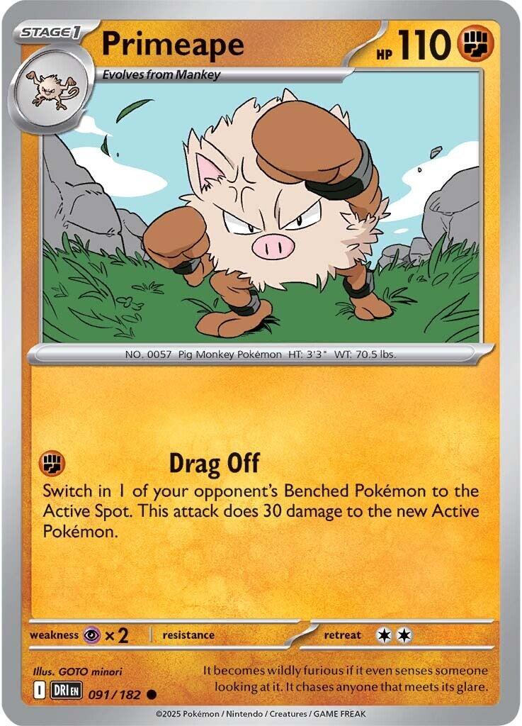 Primeape (091/182) [Scarlet & Violet: Destined Rivals] | Good Games North