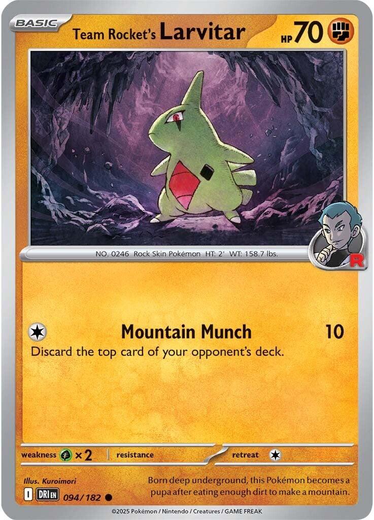 Team Rocket's Larvitar (094/182) [Scarlet & Violet: Destined Rivals] | Good Games North