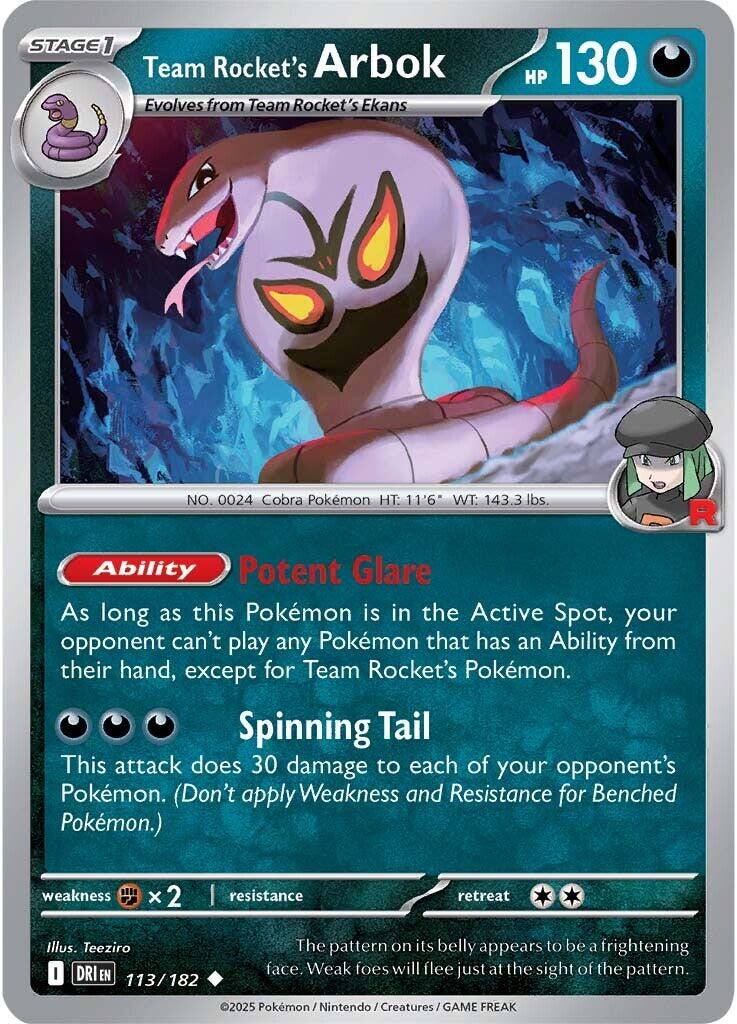 Team Rocket's Arbok (113/182) [Scarlet & Violet: Destined Rivals] | Good Games North