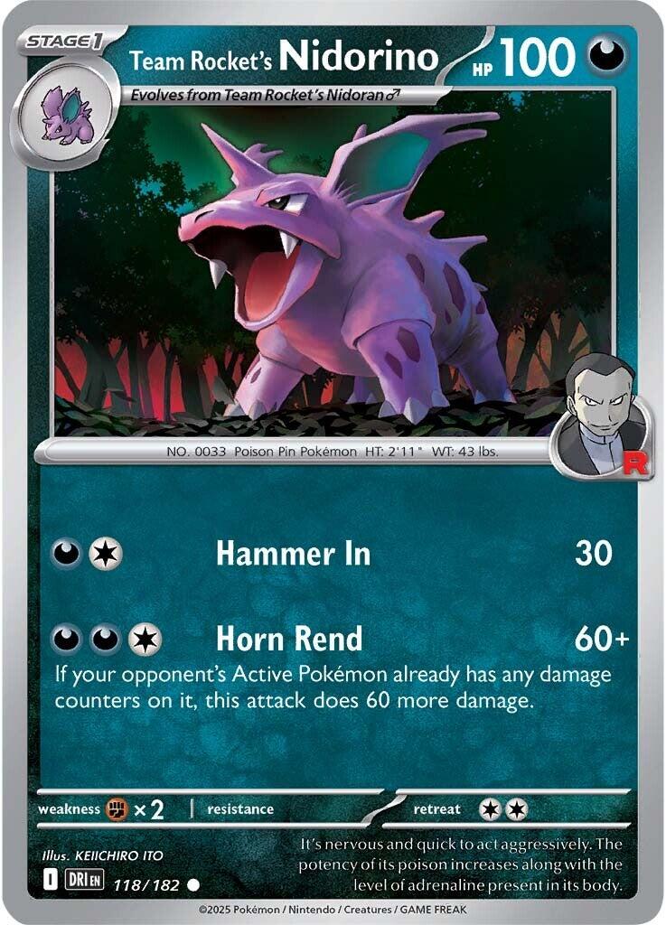Team Rocket's Nidorino (118/182) [Scarlet & Violet: Destined Rivals] | Good Games North