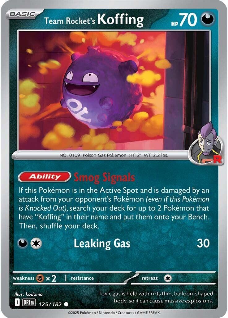 Team Rocket's Koffing (125/182) [Scarlet & Violet: Destined Rivals] | Good Games North