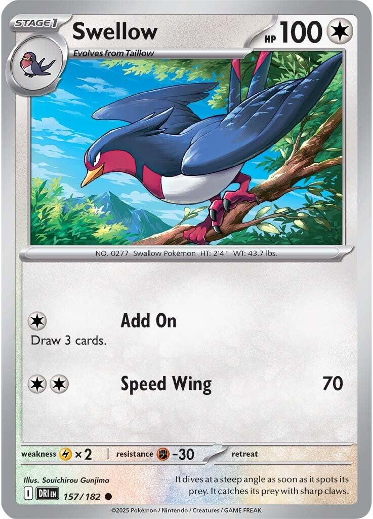 Swellow (157/182) [Scarlet & Violet: Destined Rivals] | Good Games North