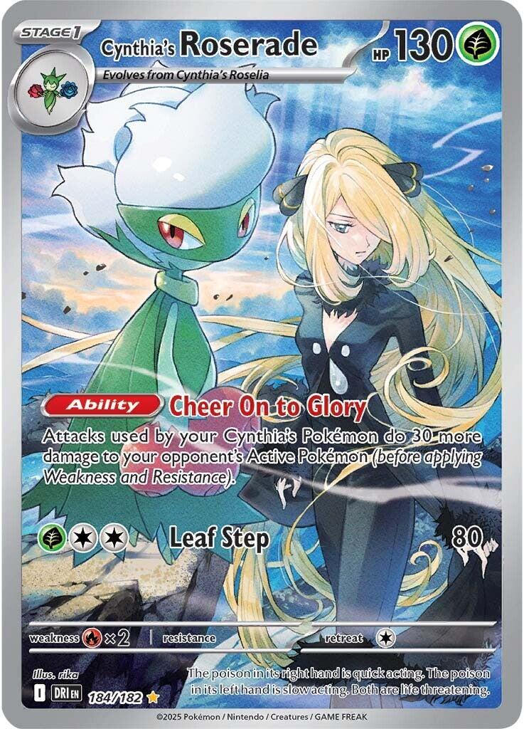 Cynthia's Roserade (184/182) [Scarlet & Violet: Destined Rivals] | Good Games North