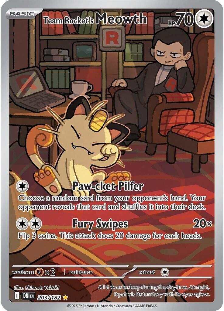 Team Rocket's Meowth (203/182) [Scarlet & Violet: Destined Rivals] | Good Games North