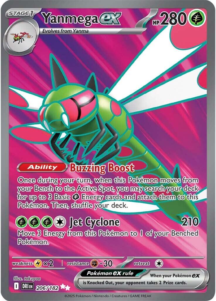 Yanmega ex (206/182) [Scarlet & Violet: Destined Rivals] | Good Games North