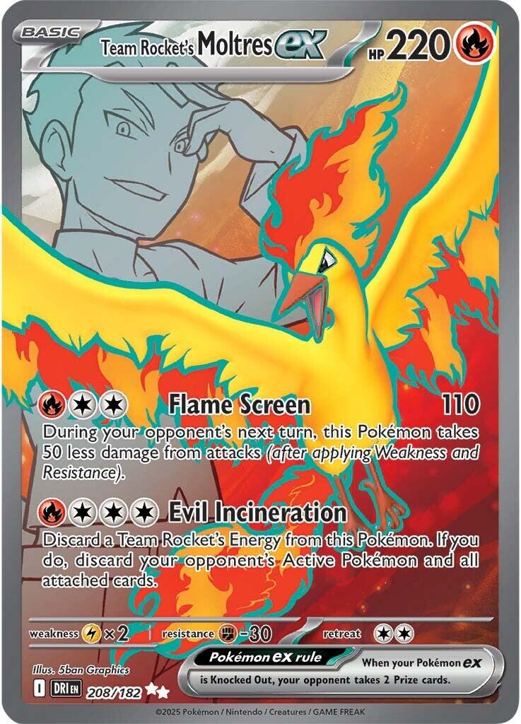 Team Rocket's Moltres ex (208/182) [Scarlet & Violet: Destined Rivals] | Good Games North