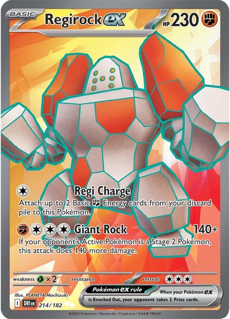 Regirock ex (214/182) [Scarlet & Violet: Destined Rivals] | Good Games North
