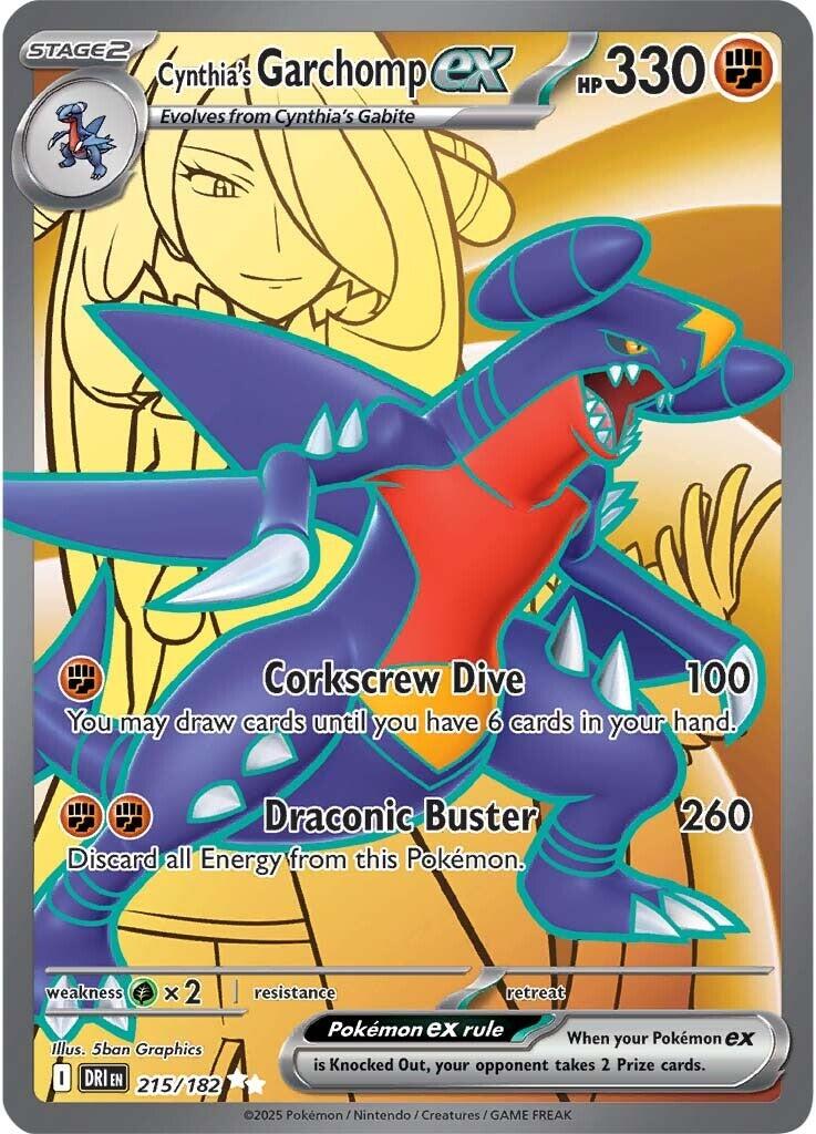 Cynthia's Garchomp ex (215/182) [Scarlet & Violet: Destined Rivals] | Good Games North