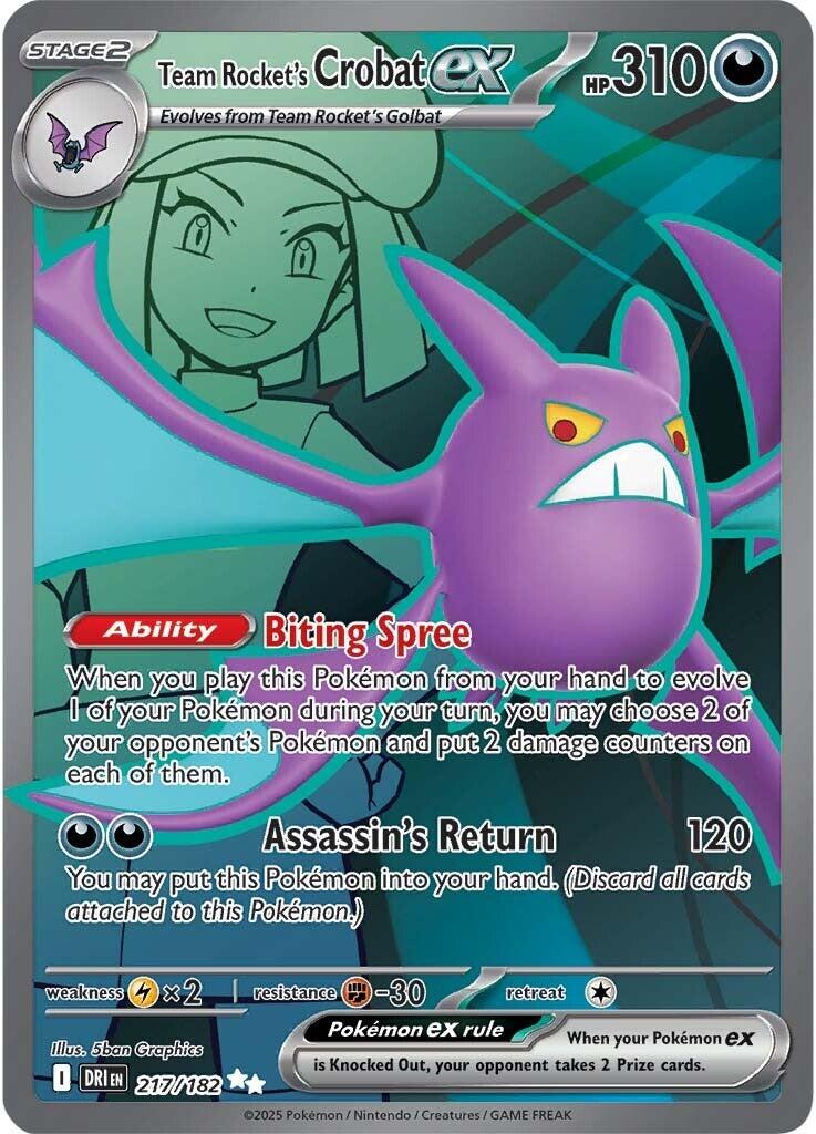 Team Rocket's Crobat ex (217/182) [Scarlet & Violet: Destined Rivals] | Good Games North
