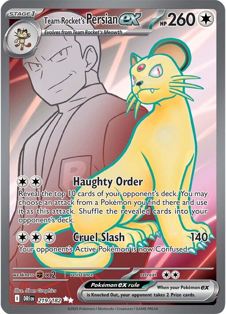 Team Rocket's Persian ex (219/182) [Scarlet & Violet: Destined Rivals] | Good Games North