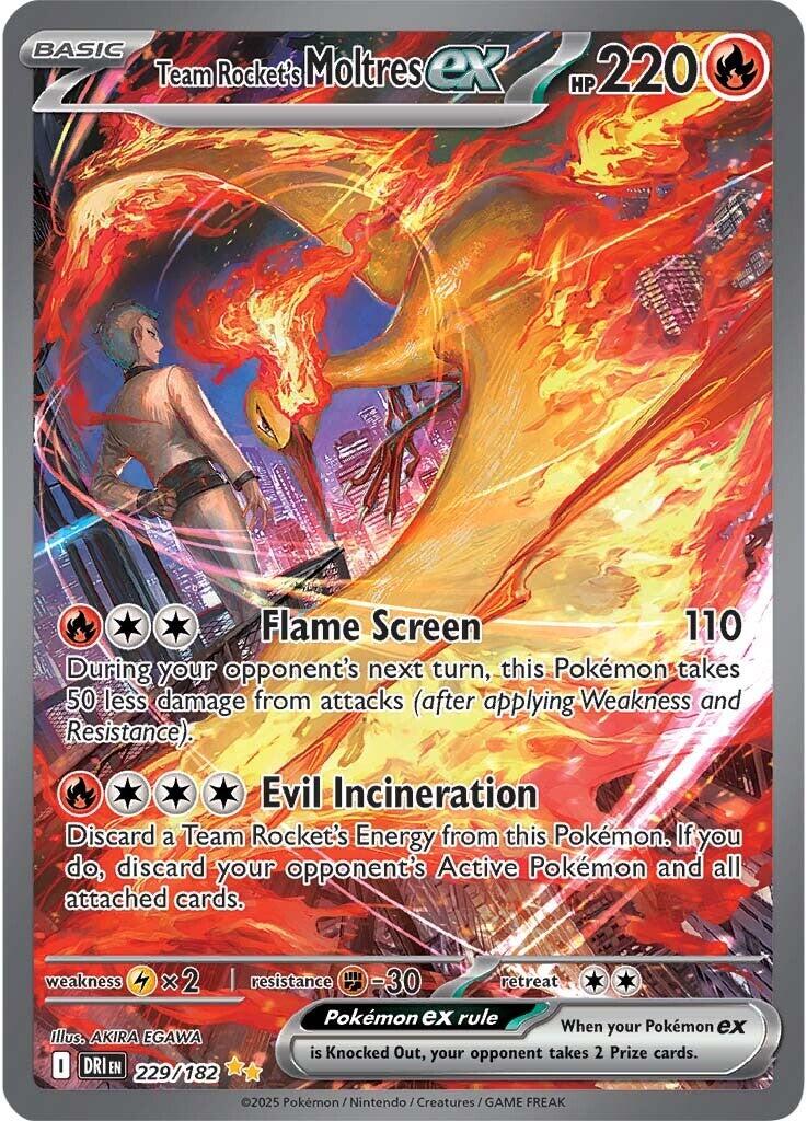 Team Rocket's Moltres ex (229/182) [Scarlet & Violet: Destined Rivals] | Good Games North