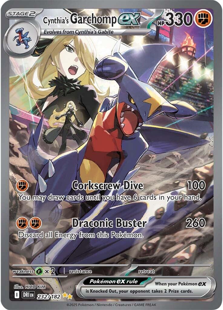 Cynthia's Garchomp ex (232/182) [Scarlet & Violet: Destined Rivals] | Good Games North
