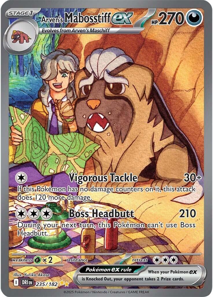 Arven's Mabosstiff ex (235/182) [Scarlet & Violet: Destined Rivals] | Good Games North