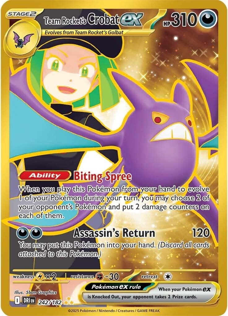 Team Rocket's Crobat ex (242/182) [Scarlet & Violet: Destined Rivals] | Good Games North