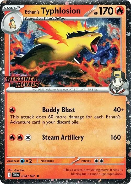Ethan's Typhlosion (034/182) (Destined Rivals Stamp) [Scarlet & Violet: Destined Rivals] | Good Games North