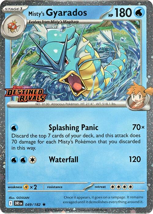 Misty's Gyarados (049/182) (Destined Rivals Stamp) [Scarlet & Violet: Destined Rivals] | Good Games North