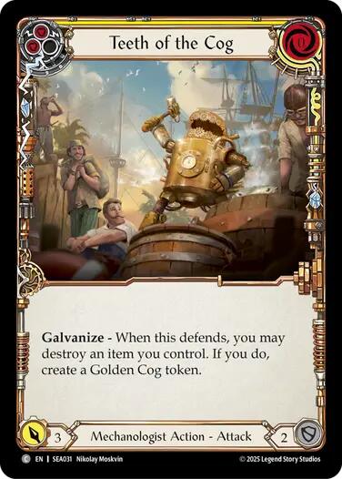 Teeth of the Cog (Yellow) [SEA031] (High Seas)  Rainbow Foil | Good Games North