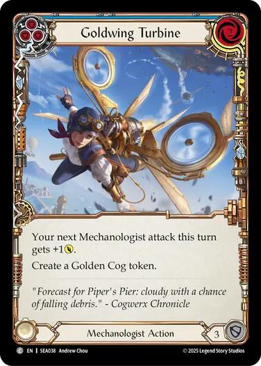 Goldwing Turbine (Blue) [SEA038] (High Seas)  Rainbow Foil | Good Games North