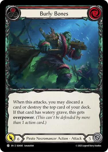 Burly Bones (Red) [SEA065] (High Seas)  Rainbow Foil | Good Games North