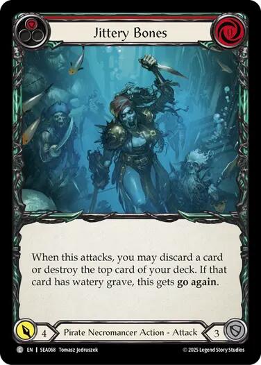 Jittery Bones (Red) [SEA068] (High Seas)  Rainbow Foil | Good Games North