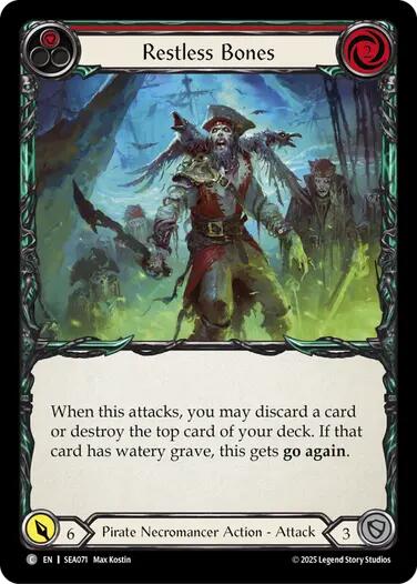 Restless Bones (Red) [SEA071] (High Seas) | Good Games North