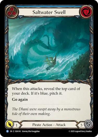 Saltwater Swell (Blue) [SEA143] (High Seas)  Rainbow Foil | Good Games North