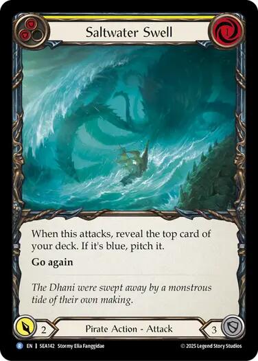 Saltwater Swell (Yellow) [SEA142] (High Seas)  Rainbow Foil | Good Games North