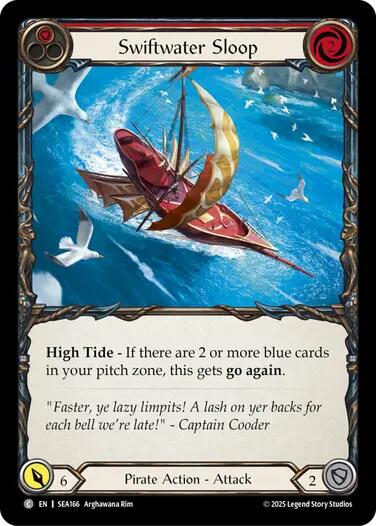 Swiftwater Sloop (Red) [SEA166] (High Seas)  Rainbow Foil | Good Games North