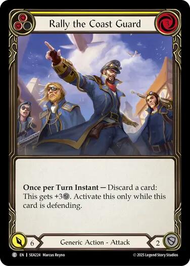 Rally the Coast Guard (Yellow) [SEA224] (High Seas)  Rainbow Foil | Good Games North