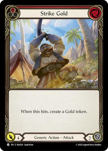 Strike Gold (Red) [SEA229] (High Seas)  Rainbow Foil | Good Games North