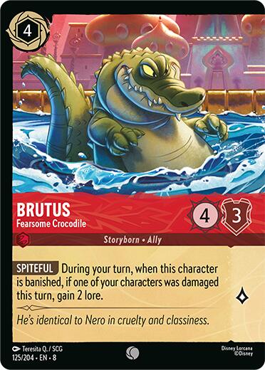 Brutus - Fearsome Crocodile (Cold Foil) (125/204) [Reign of Jafar] | Good Games North