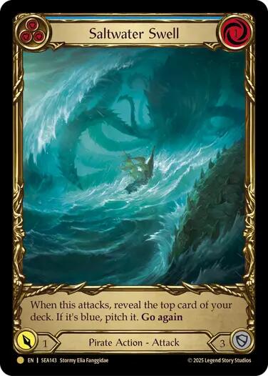 Saltwater Swell (Blue) (Treasure) [SEA143] (High Seas)  Cold Foil | Good Games North