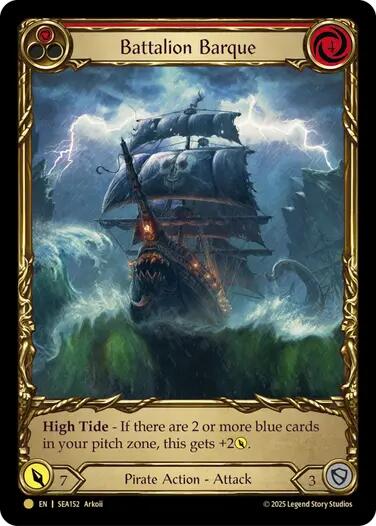 Battalion Barque (Red) (Treasure) [SEA152] (High Seas)  Cold Foil | Good Games North