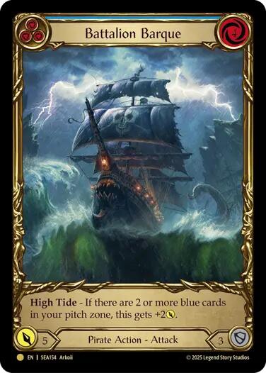 Battalion Barque (Blue) (Treasure) [SEA154] (High Seas)  Cold Foil | Good Games North
