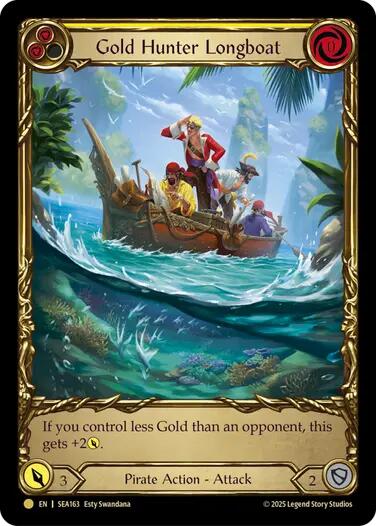 Gold Hunter Longboat (Treasure) [SEA163] (High Seas)  Cold Foil | Good Games North