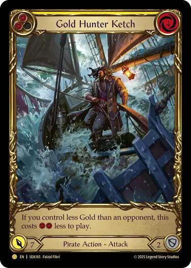 Gold Hunter Ketch (Treasure) [SEA165] (High Seas)  Cold Foil | Good Games North