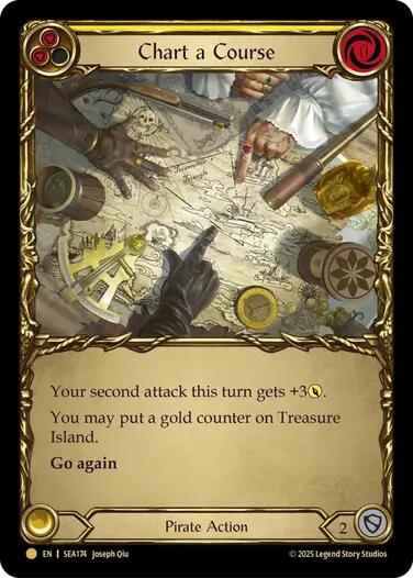 Chart a Course (Yellow) (Treasure) [SEA174] (High Seas)  Cold Foil | Good Games North