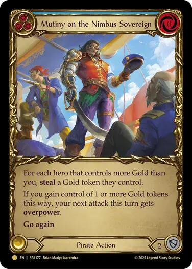Mutiny on the Nimbus Sovereign (Treasure) [SEA177] (High Seas)  Cold Foil | Good Games North