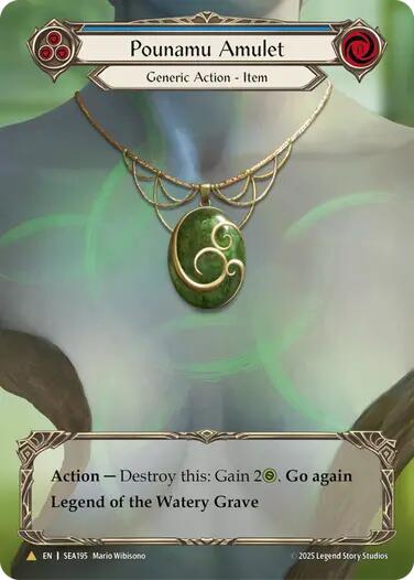 Pounamu Amulet (Treasure) [SEA195] (High Seas)  Cold Foil | Good Games North